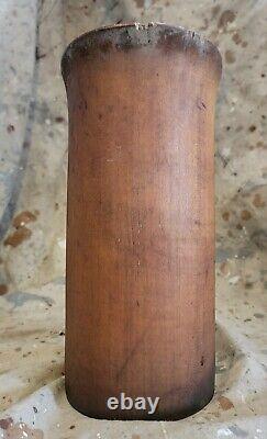 Old Vtg Antique Primitive Wood Pitcher Carved Carafe Water Rustic Jug Decor