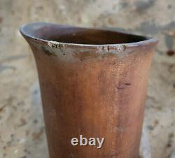 Old Vtg Antique Primitive Wood Pitcher Carved Carafe Water Rustic Jug Decor