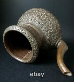 Old mughal water pitcher old bronze water jug spinozisme indian Islamic pitcher xix