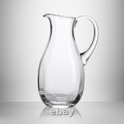 Optic Glass Pitcher 71oz Elegant Crystal Beverage Jug Water, Iced Tea & Cock Optic Glass Pitcher 71oz Elegant Crystal Beverage Jug Water, Iced Tea & Cock