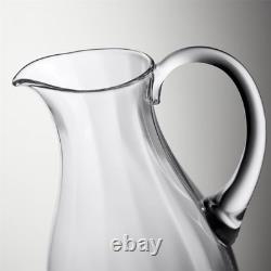 Optic Glass Pitcher 71oz Elegant Crystal Beverage Jug Water, Iced Tea & Cock Optic Glass Pitcher 71oz Elegant Crystal Beverage Jug Water, Iced Tea & Cock