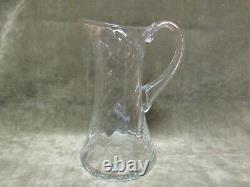 Orrefors Crystal Glass Swirl Pattern Helena Tall 50 oz Water Pitcher Jug withTag