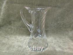 Orrefors Crystal Glass Swirl Pattern Helena Tall 50 oz Water Pitcher Jug withTag