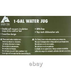 Ozark Trail 1-Gallon Insulated Stainless-Steel Water Jug SilverStrong Anddurable