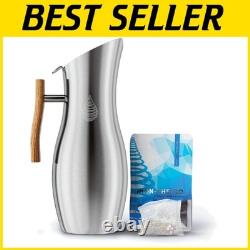 PH Vitality Stainless Steel Alkaline Water Pitcher 1.9L Chlorine Reduction