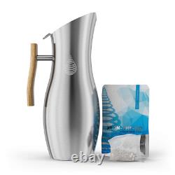 PH Vitality Stainless Steel Alkaline Water Pitcher Silver