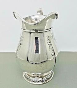 PRELUDE Water Pitcher Sterling International Silver Repousse Hand Chased Vtg