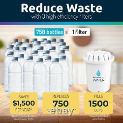 Ph Restore Glass Alkaline Water Pitcher Long Lasting Water Filter Pitcher with