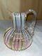 Phoenix Glass Co Rainbow Stripe Ribbed Pitcher-victorian-ewer-creamer