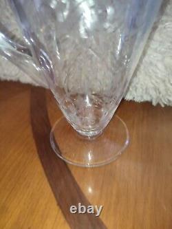 Pitcher Crystal Engraved Decor Flower Foliage And Border Dlg Baccarat St Louis