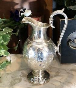 Pitcher Wine Ewer Antique Victorian English Style Silver Plated Water / Tea pot