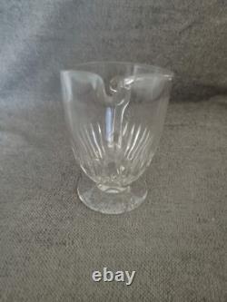 Pitcher water jug in molded cut glass with facets