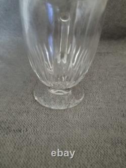 Pitcher water jug in molded cut glass with facets
