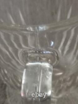 Pitcher water jug in molded cut glass with facets