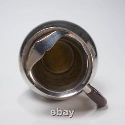 Plata Lappas Mid Century Modern Silver Plated Wood Handle Water Jug Pitcher 9h