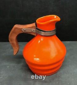 Poppytrail Metlox Vintage Coffee Urn Water Jug Carafe Orange