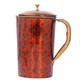 Printed Copper Jug Pitcher, Paisely Design, Storage & Serving Water 1500 Ml