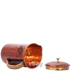 Printed Copper Jug Pitcher, Paisely Design, Storage & Serving Water 1500 ML