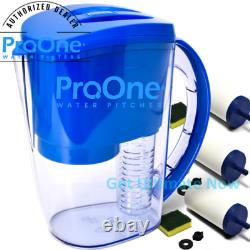 Propur Water Filter Pitcher with 3 ProOne G2.0M Filter Elements