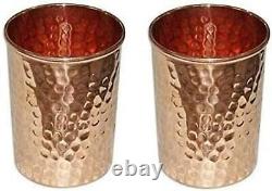 Pure Copper Hammered Water Dispenser 5 lt with Tap, stand, glasses & 1lt bottle