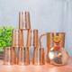 Pure Copper Jug Pitcher Emboss Carving Design Elegant Water Storage Serving Gift
