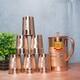 Pure Copper Jug Pitcher Luxury Design, Stylish Water Storage And Serving Pitcher
