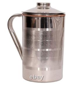 Pure Copper Jug Pitcher Luxury Design, Stylish Water Storage and Serving Pitcher