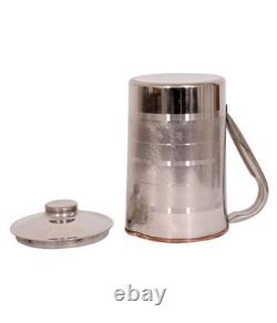 Pure Copper Jug Pitcher Luxury Design, Stylish Water Storage and Serving Pitcher