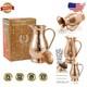 Pure Copper Pitcher Large Hammered 70oz Lid Handcrafted Water Jug