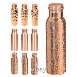 Pure Copper Water Bottle Natural Ayurveda Health Benefits Sports Yoga 950 ml