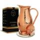 Pure Copper Water Pitcher 70 Ounces Handmade Hammered Large Jug With Lid