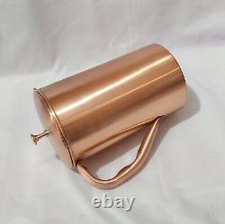 Pure Copper Water Pitcher With 4 Tumbler Ayurveda Health Benefits Gifts For Her