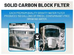 Pure Filter Pitchers for Drinking Water, 10 Cup 150 Gallon Filter, Tritan BPA