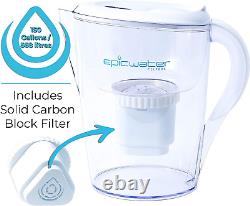 Pure Water Filter Pitcher, 10 Cup 150G Long-Last Filter, BPA-Free Tritan, Remove