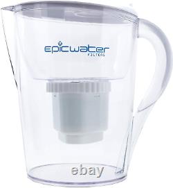 Pure Water Filter Pitcher, 10 Cup 150G Long-Last Filter, BPA-Free Tritan, Remove