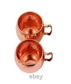 Pure copper Hammered Jug NEW Copper Moscow Mule Water Pitcher Heavy Gauge Pur