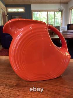 RADIOACTIVE RED Vtg Orange FIESTA LARGE DISC WATER JUG FIESTAWARE Red Ice HTF