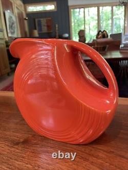 RADIOACTIVE RED Vtg Orange FIESTA LARGE DISC WATER JUG FIESTAWARE Red Ice HTF