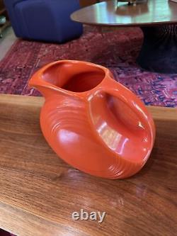 RADIOACTIVE RED Vtg Orange FIESTA LARGE DISC WATER JUG FIESTAWARE Red Ice HTF