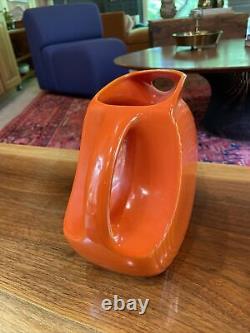 RADIOACTIVE RED Vtg Orange FIESTA LARGE DISC WATER JUG FIESTAWARE Red Ice HTF