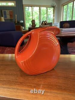 RADIOACTIVE RED Vtg Orange FIESTA LARGE DISC WATER JUG FIESTAWARE Red Ice HTF