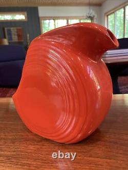 RADIOACTIVE RED Vtg Orange FIESTA LARGE DISC WATER JUG FIESTAWARE Red Ice HTF