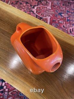 RADIOACTIVE RED Vtg Orange FIESTA LARGE DISC WATER JUG FIESTAWARE Red Ice HTF