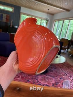 RADIOACTIVE RED Vtg Orange FIESTA LARGE DISC WATER JUG FIESTAWARE Red Ice HTF