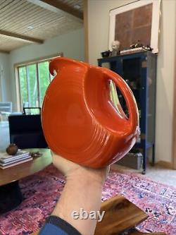 RADIOACTIVE RED Vtg Orange FIESTA LARGE DISC WATER JUG FIESTAWARE Red Ice HTF