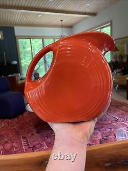 RADIOACTIVE RED Vtg Orange FIESTA LARGE DISC WATER JUG FIESTAWARE Red Ice HTF