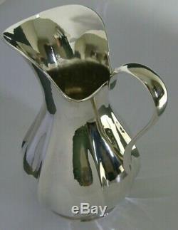 RARE HAND PLANNISHED SOLID SILVER CLARET WINE WATER JUG DECANTER 1997 456g