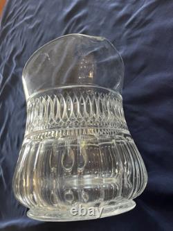RARE Heicey Large Water Pitcher 8 Tall Jug Ribbon Candy Pattern HEIRIC 1912