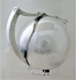RARE Reed & Barton Modernist Silver Plate Spherical Water Pitcher 1936