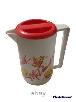 RARE Vintage 1992 McDonald's Water Pitcher Jug Burger Fries Logo 90s VTG